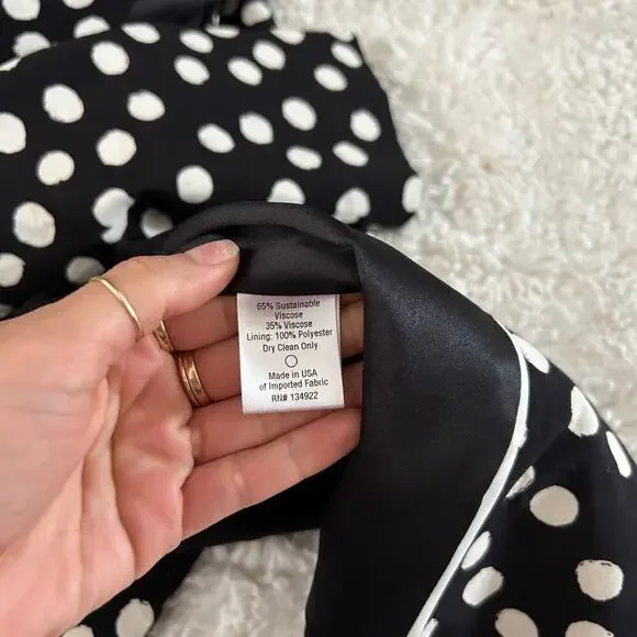 Emerson Fry Womens Paris Jacket Polka a Dot Size S *Missing Belt* Made in USA - Picture 6 of 6